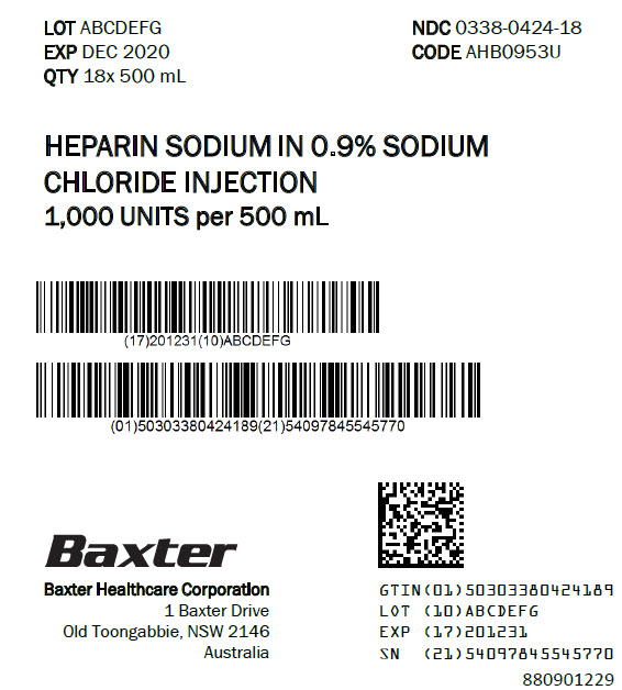 Heparin Sodium Representative Carton Label 0338-0424-18