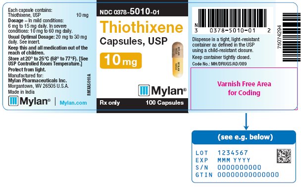 Thiothixene Capsules, USP 10 mg Bottle Label