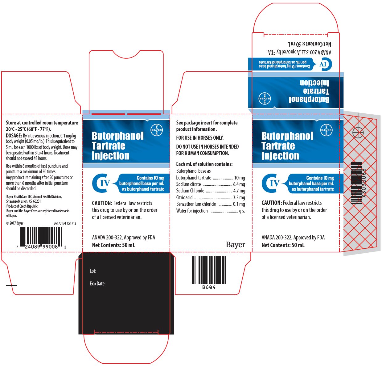 Butorphanol Tartrate Injection carton label