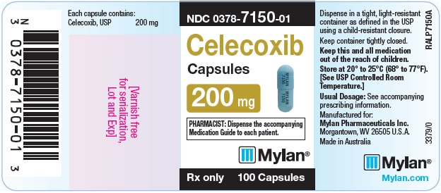 Celecoxib Capsules 200 mg Bottle Label