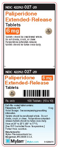 Paliperidone Extended-Release 6 mg Tablets Unit Carton Label