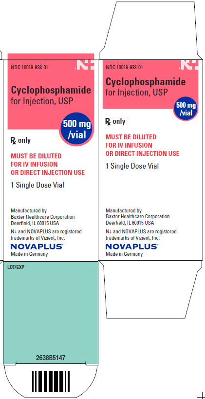 Cyclophosphamide NovaPlus Representative carton label panel 2 NDC 10019-938-01 