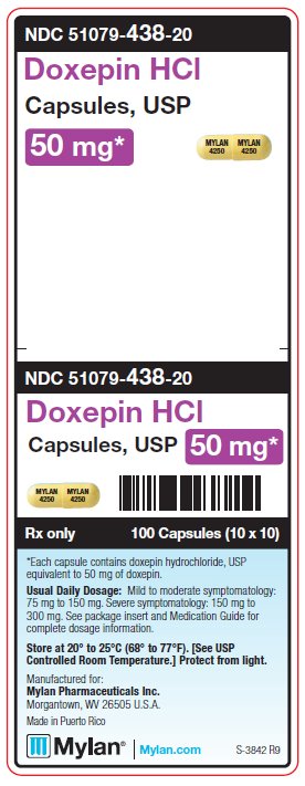 Doxepin HCl 50 mg Capsules Unit Carton Label