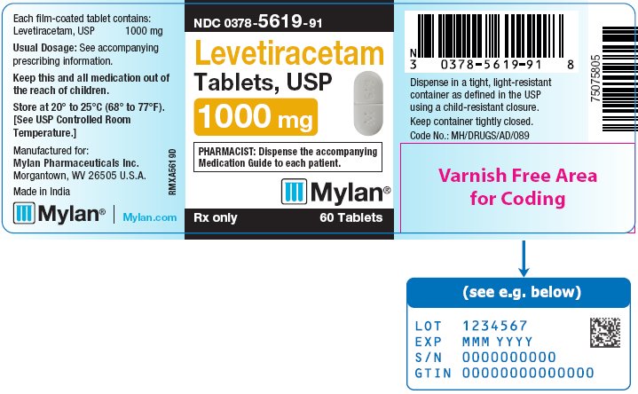 Levetiracetam Tablets, USP 1000 mg Bottle Label