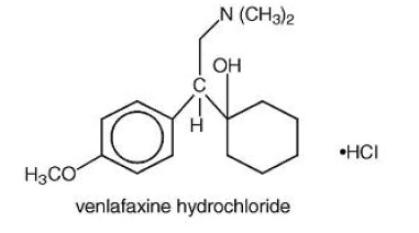 Structural formula for venlafaxine hydrochloride