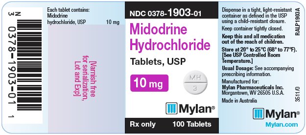 Midodrine Tablets 10 mg Bottle Label
