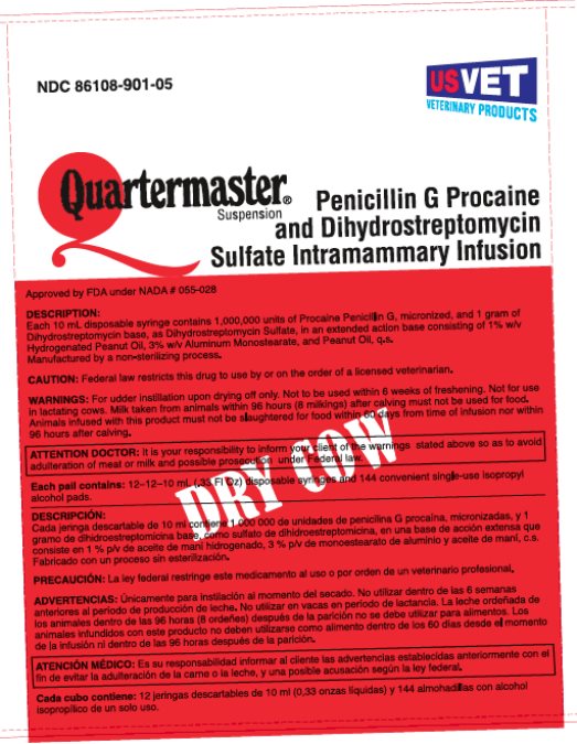 US VET Quartermaster pail label image