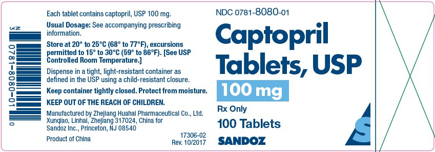 Captopril Tablets  100 mg - 100 tablets