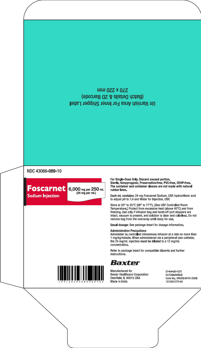 Foscarnet Carton Label 43066-089-10  1 of 3