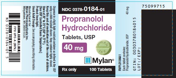 Propranolol Hydrochloride Tablets, USP 60 mg Bottle Label