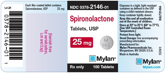 Spironolactone Tablets, USP 25 mg Bottle Label