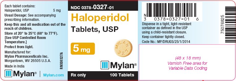 Haloperidol Tablets 5 mg Bottle Label