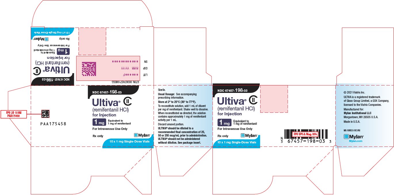Ultiva for Injection 1 mg Carton Label