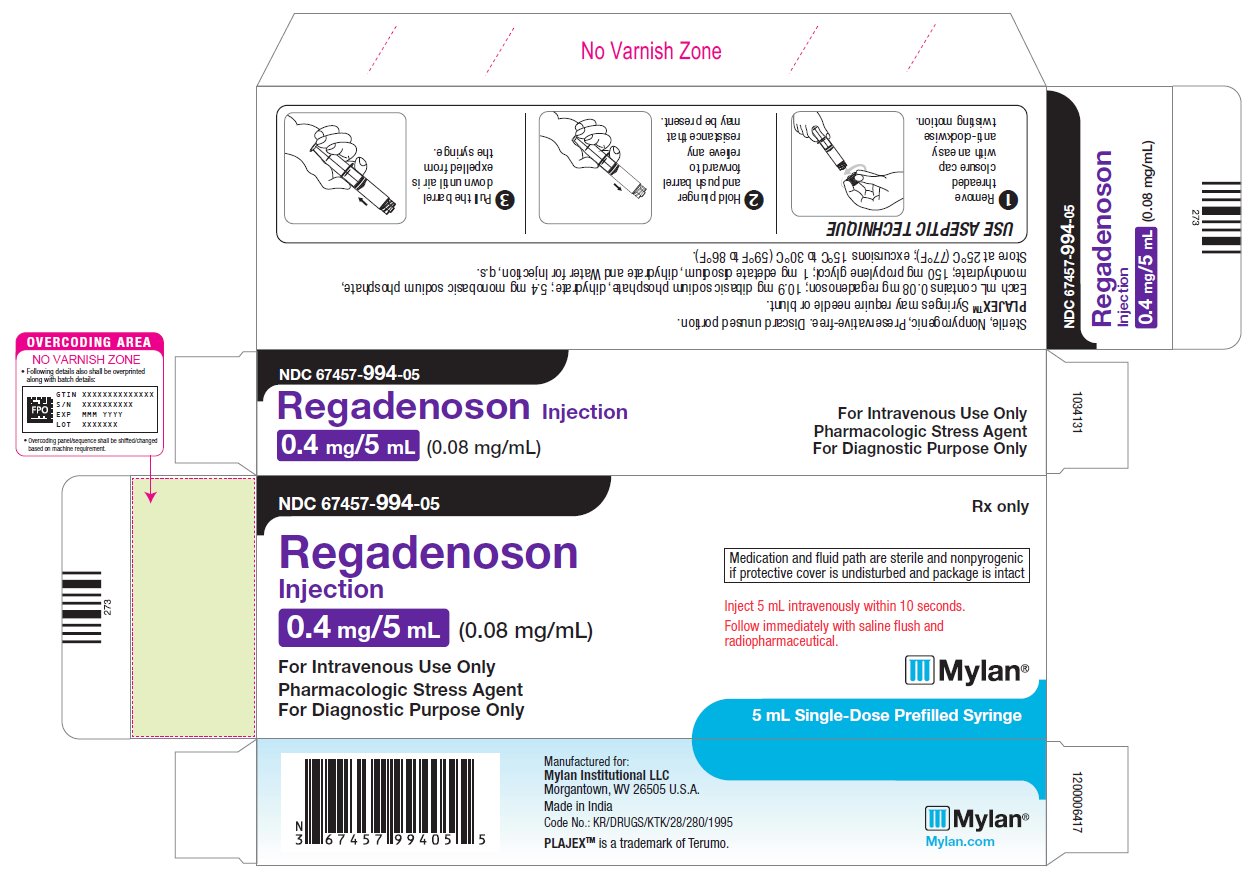 Regadenoson Injection 0.4 mg/5 mL Carton Label