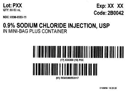 0.9% Sodium Chloride Injection USP Carton Label  NDC 0338-0553-11