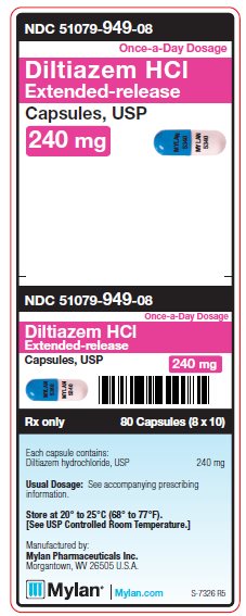 Diltiazem HCl Extended-release 240 mg Capsules Unit Carton Label
