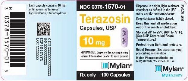 Terazosin Capsules, USP 10 mg Bottle Label