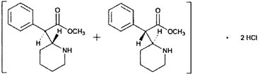 Methylphenidate Hydrochloride Structural Formula