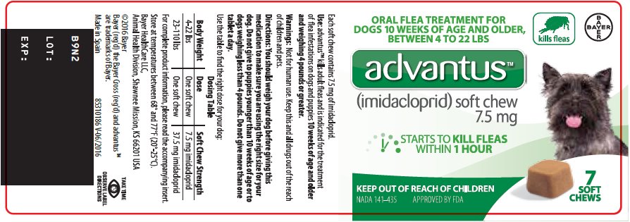 advantus™ (imidacloprid) soft chew 7.5 mg unit label