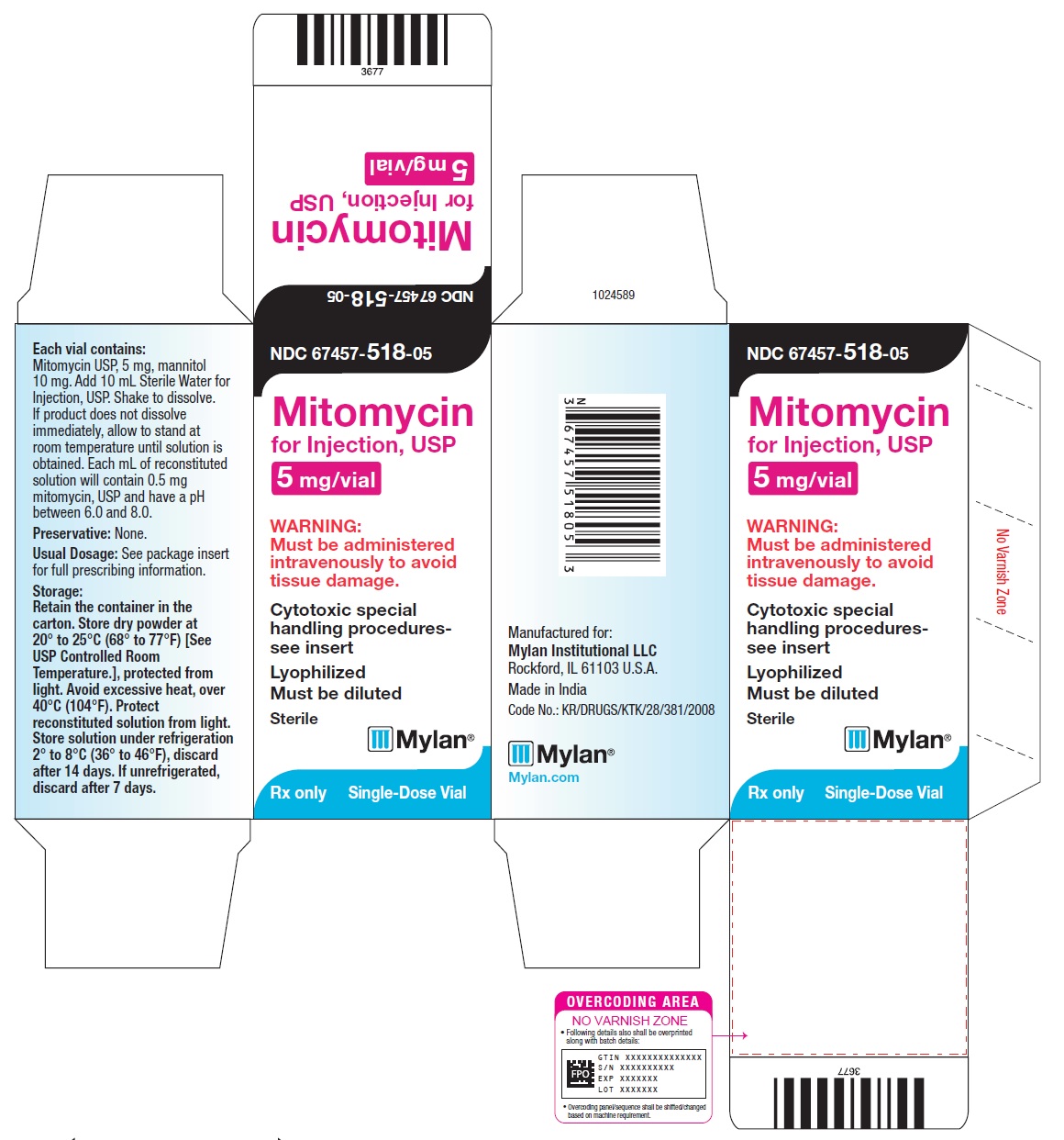 Carton 5 mg/vial