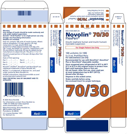 Image of Novolin 70/30 FlexPen carton - ReliOn