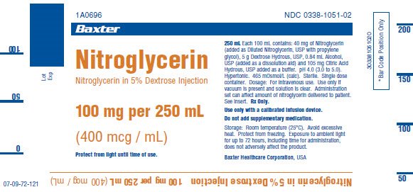 Representative Container Label_100 mg Nitroglycerin, 0338-1051-02