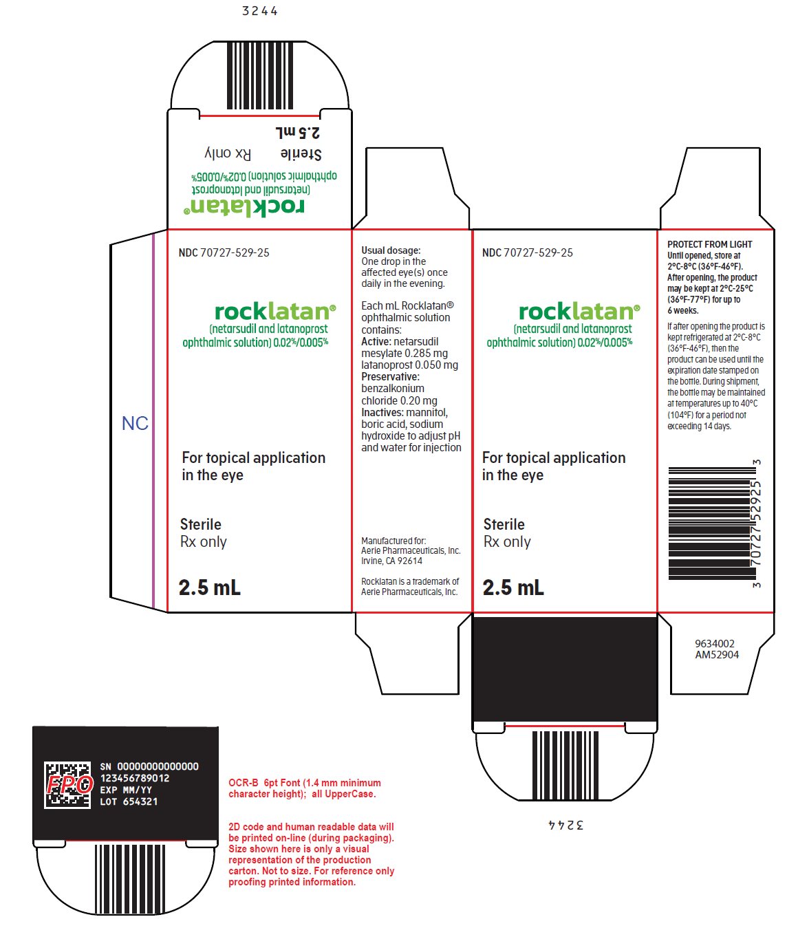 Rocklatan (netarsudil and latanoprost ophthalmic solution) 0.02%/0.005% carton label