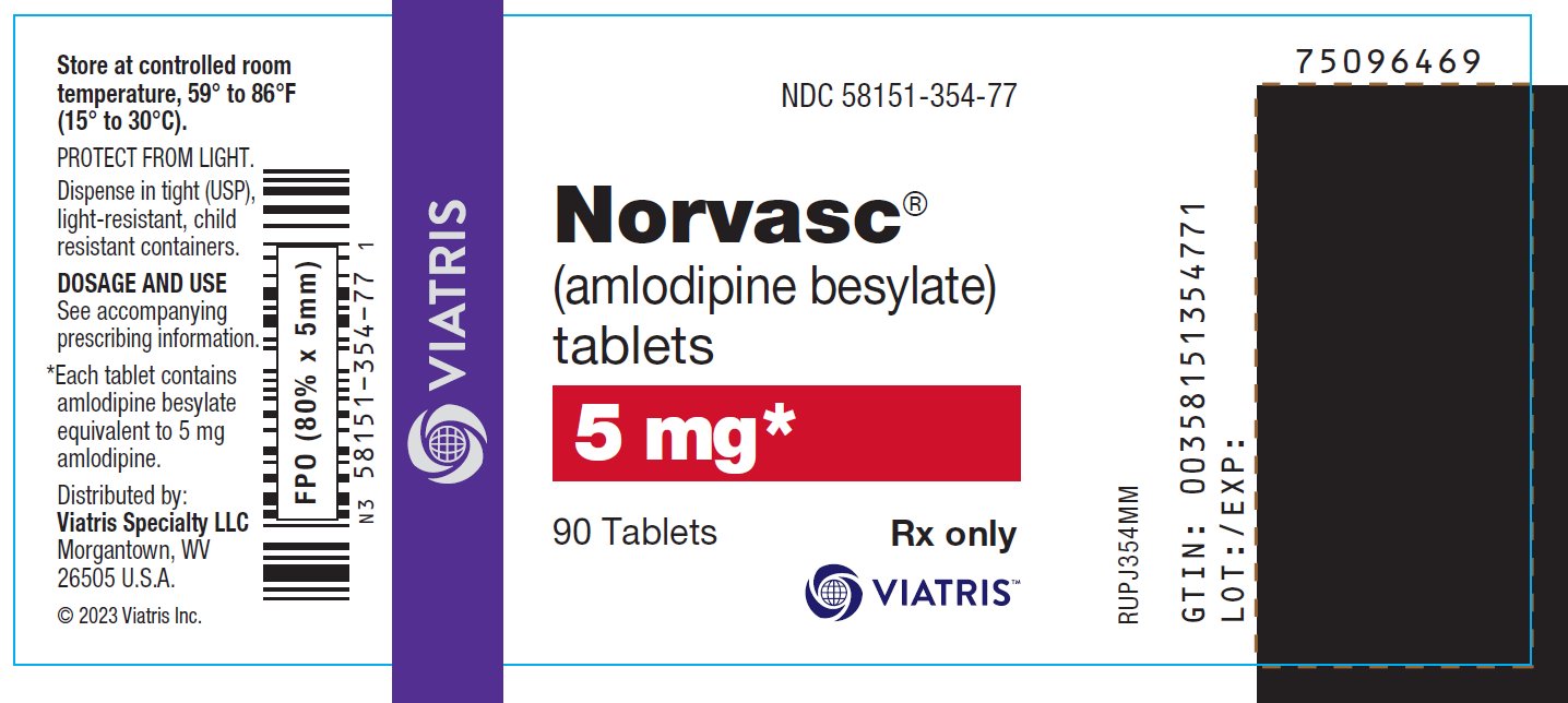 Norvasc 5 mg Bottle Label