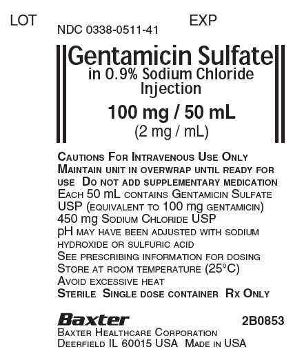 Gentamicin Serialization carton label 2B0852