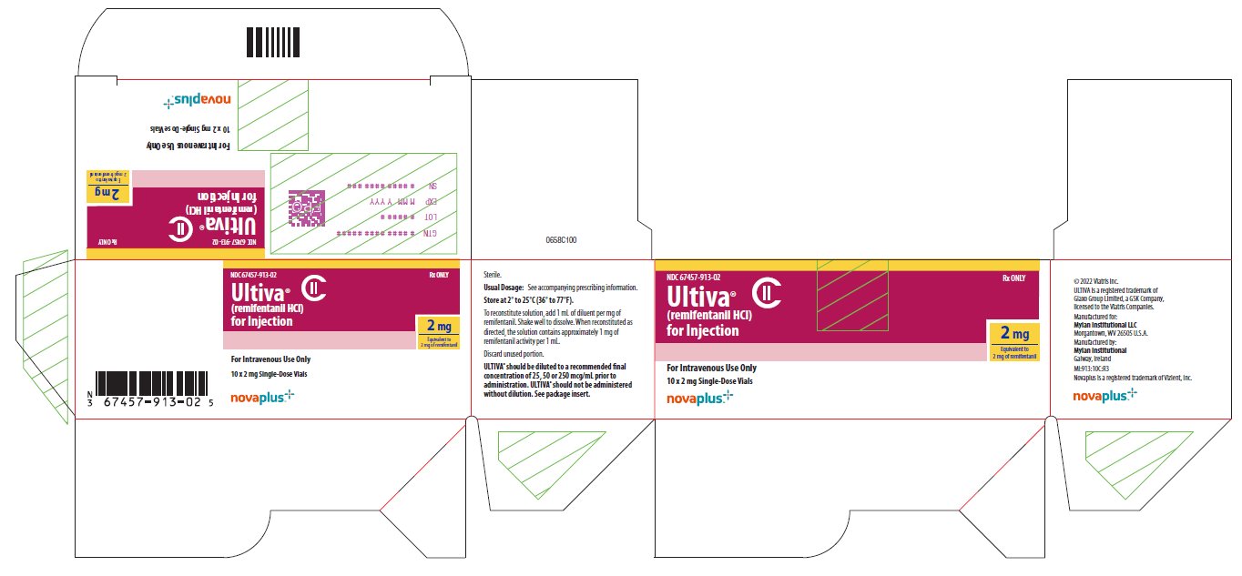 Ultiva for Injection 2 mg Carton Label