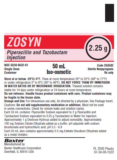Zosyn Representative Container Label - 0338-9632-01 1 of 2