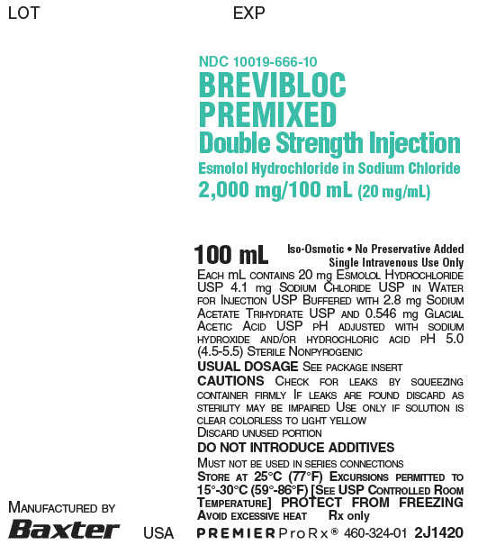 Representative Brevibloc 20mg Premier Pro Container Label 10019-666-10