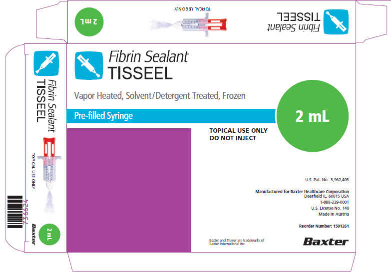 Tisseel Frozen 2mL Representative Carton Label  2 of 2  NDC 0338-8402-02