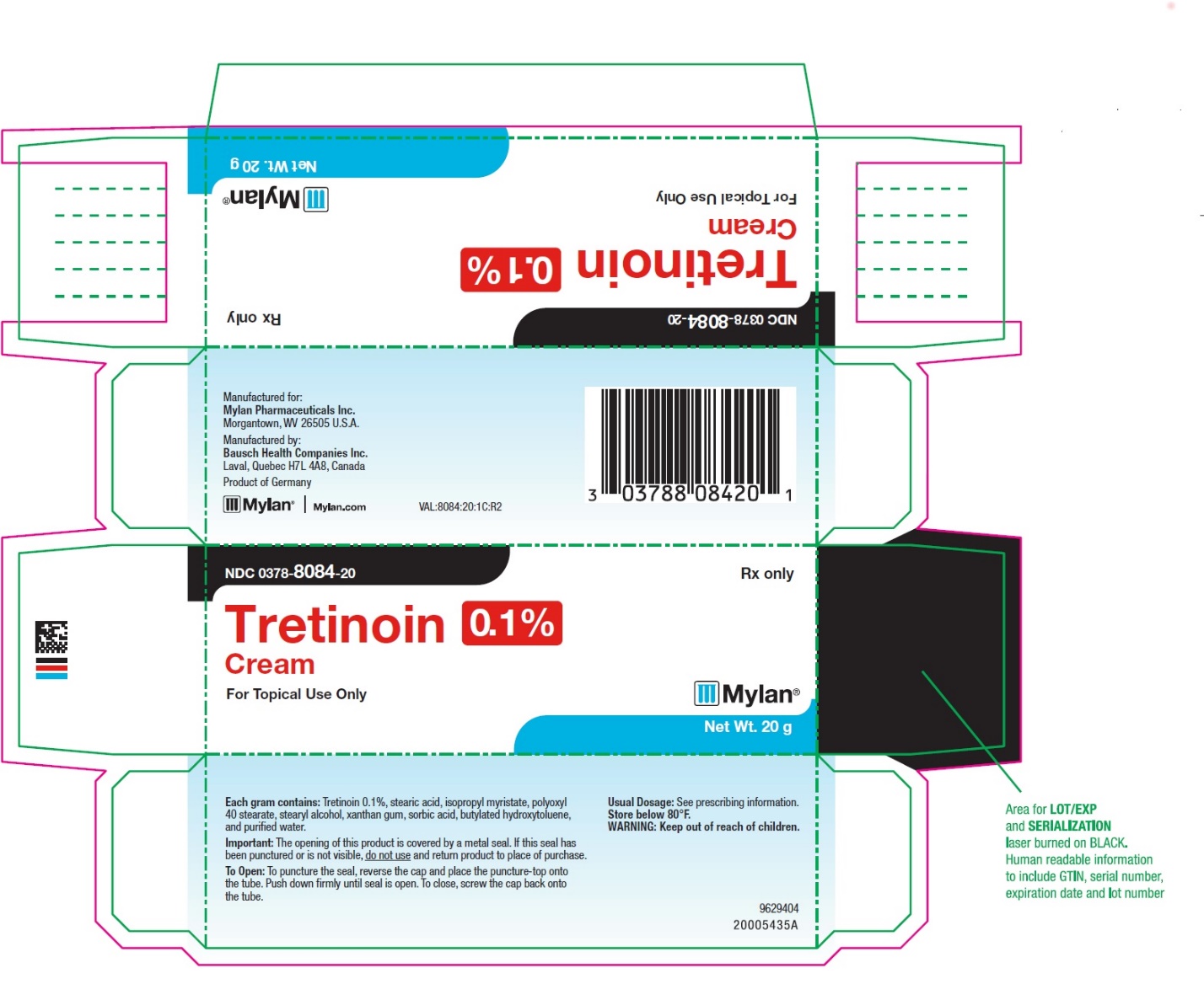 Tretinoin Gel 0.01% Carton Label