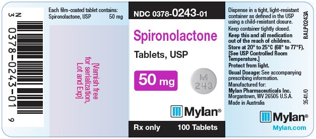 Spironolactone Tablets, USP 50 mg Bottle Label