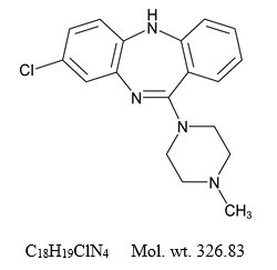 Clozapine 100 mg Tablets Unit Carton Label