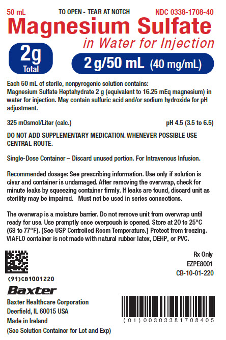 Magnesium Sulfate in Water Representative Overpouch Label 0338-1708-40