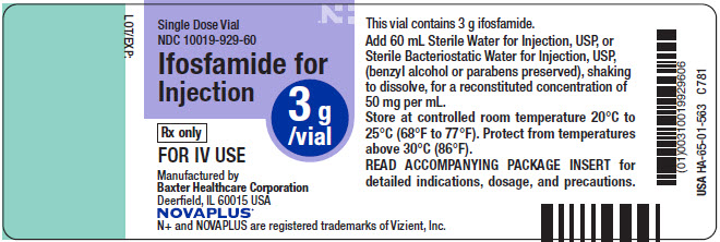 Representative Ifosfamide NovaPlus Container Label 10019-929-60