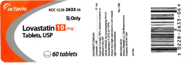 Lovastatin Tablets USP 10 mg, 60s Label