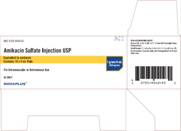 Amikacin Sulfate Injection USP 1 gram/4 mL Vial, 10 x 4 mL Carton, Part 2 of 2