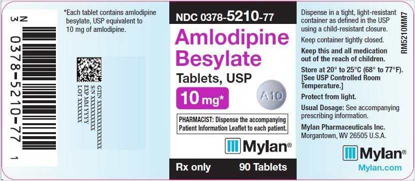 Amlodipine Besylate Tablets, USP 10 mg Bottle Label