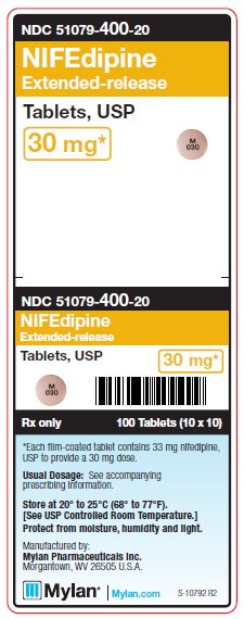 Nifedipine Extended-release 30 mg Tablets Unit Carton Label
