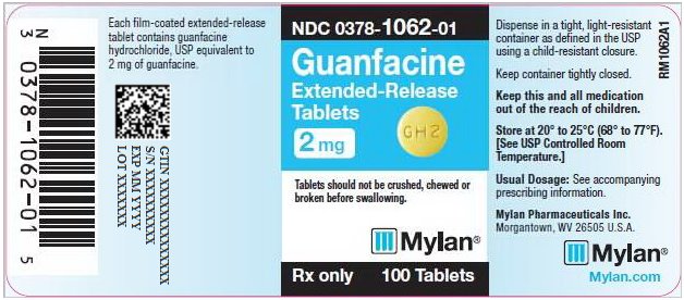 Guanfacine Extended-Release Tablets 2 mg Bottle Label