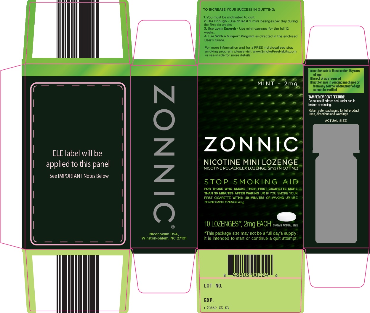 Zonnic Nicotine Mini Lozenge image 1