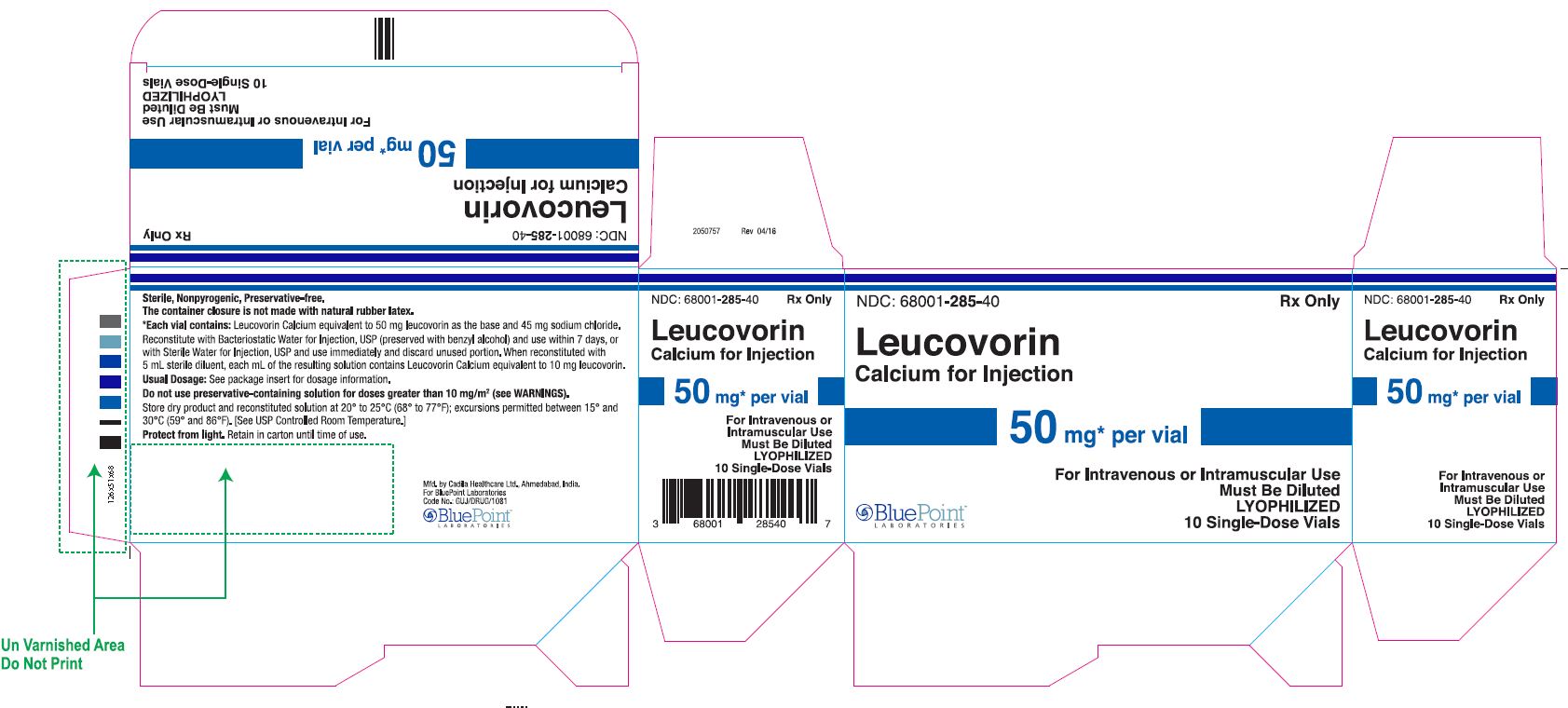 Leucovorin Calcium for Injection 50mg carton