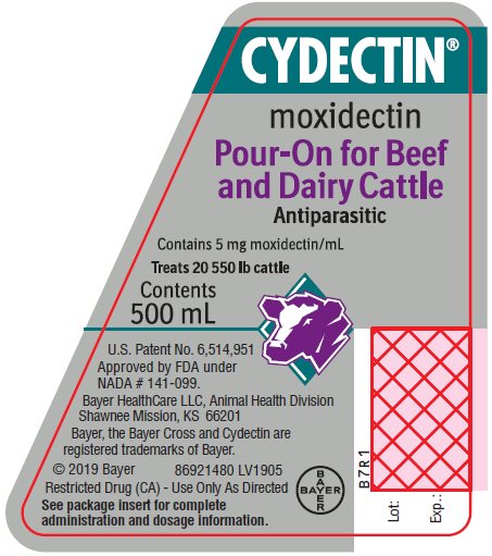 Cydectin (moxidectin) front unit label
