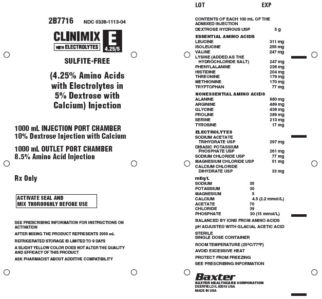 Clinimix E Representative Container Label 0338-1113