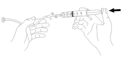 Inject the AQNEURSA oral suspension through the G-tube right away