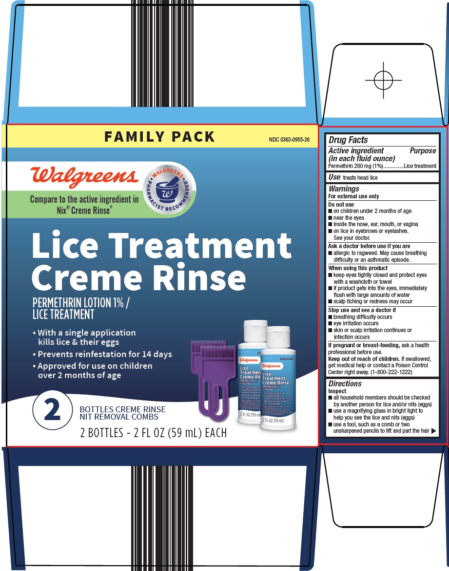 Walgreens Lice Treatment Creme Rinse Carton Image 1