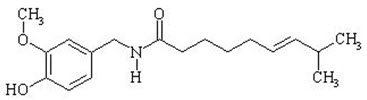 Structural Formula of Capsaicin